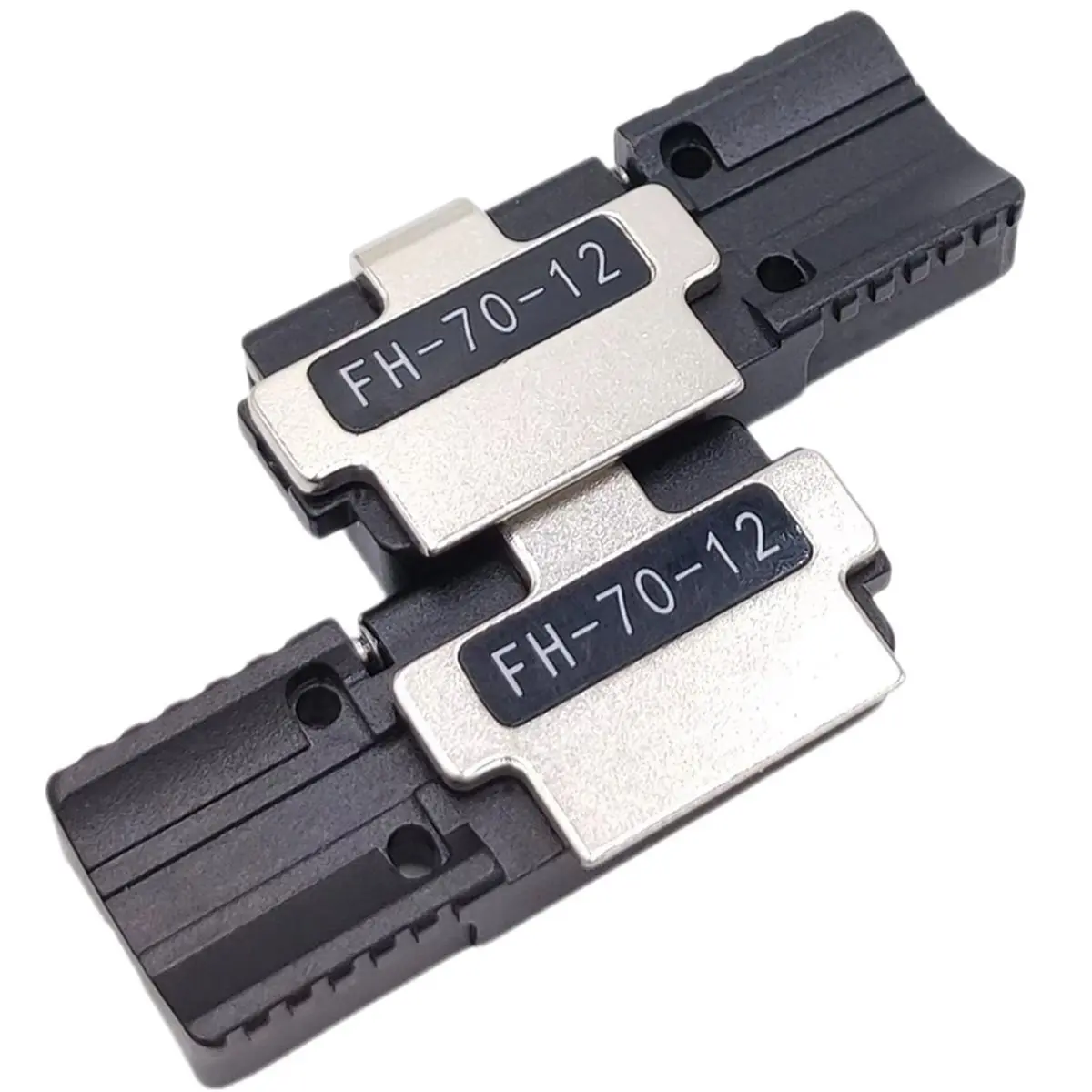 1 Pair -70-12 12-Core Ribbon Fiber Holder,Fiber Optic Clamping Sleeve Fiber Alignment, Grip for 70R Series