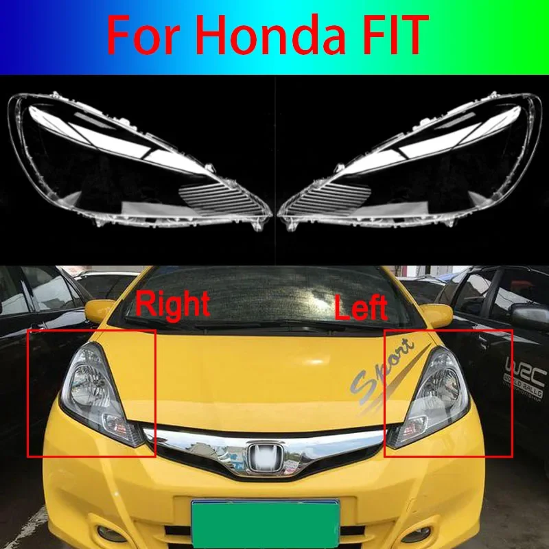 

Front Headlight Cover Lens Headlamp Shell Replace Original Lampshade Plexiglass For Honda Fit Jazz Hatchback 2011 2012 2013