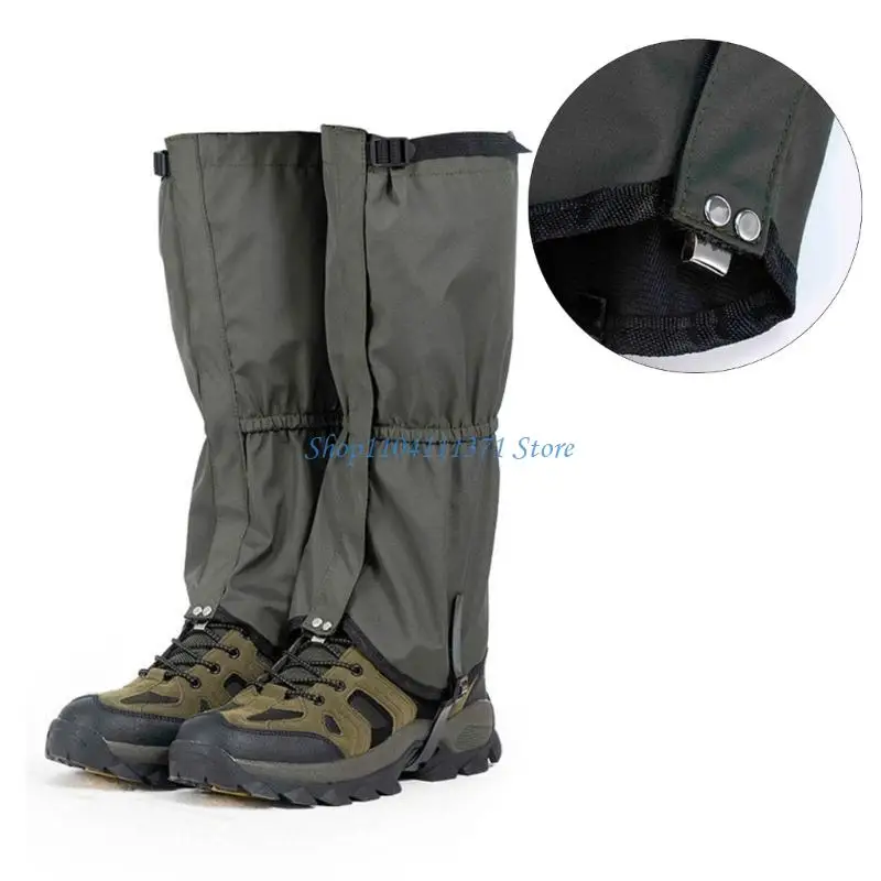 Guêtres jambe imperméables P9FC, guêtres réglables pour bottes neige, couvre-chaussures chauffantes pour randonnée,