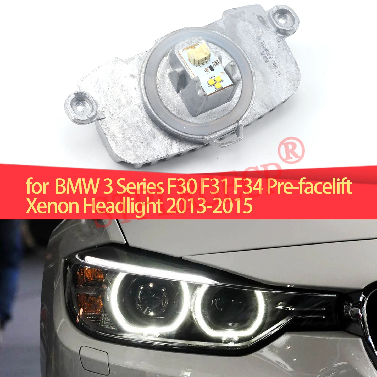 For BMW 3 Series F30 F31 F34 Pre-facelift Xenon Headlight 2013-2015 Ballast Headlight White LED Insert Diode Module 63117398766