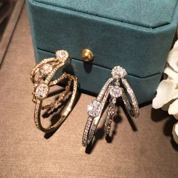 Bilincolor Special Design Crystal Clear Cubic Zirconia Earring for Women