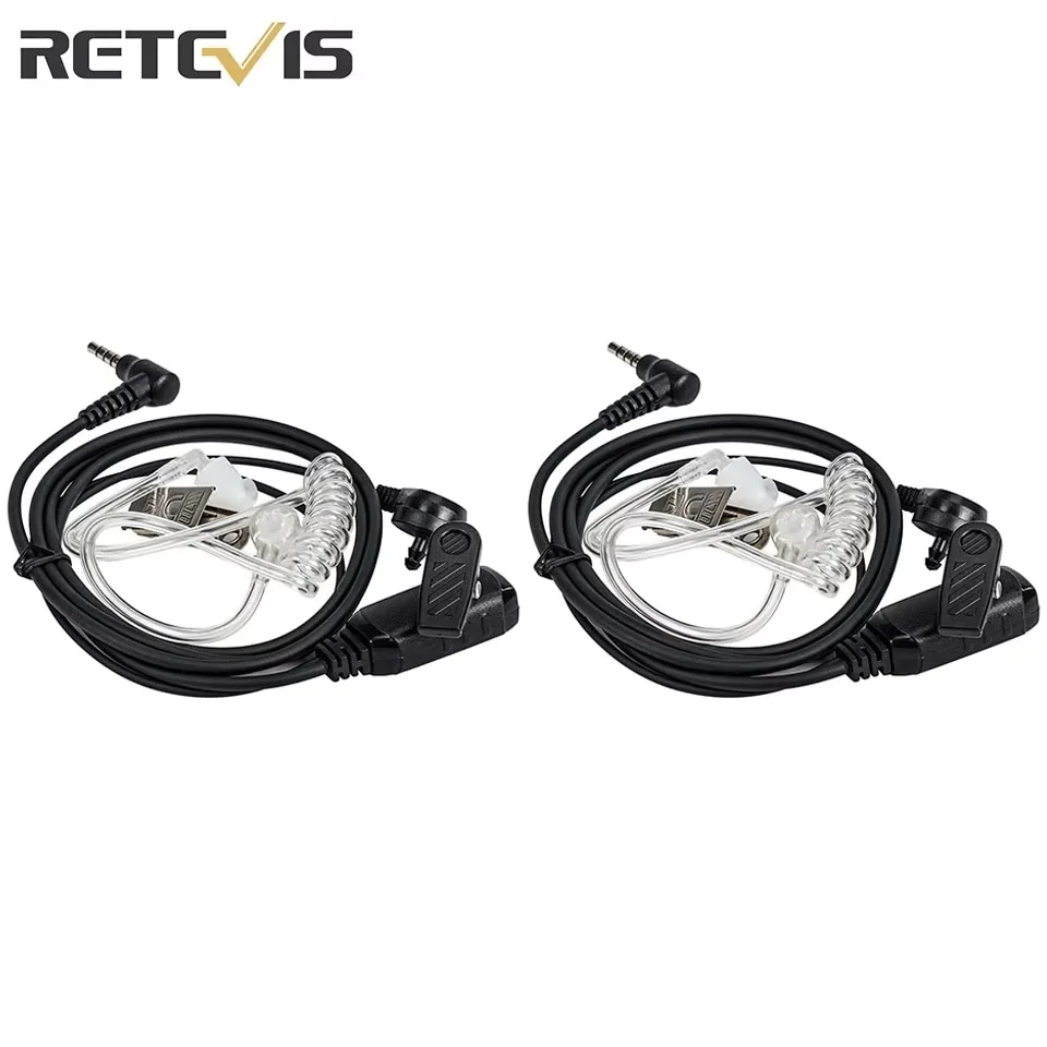 Retevis EAY001 Walkie Talkie Air Tube Earpiece PTT 3.5mm Single needle Radio Earphones for Retevis RB19 RB619 RT622P B3S B63S