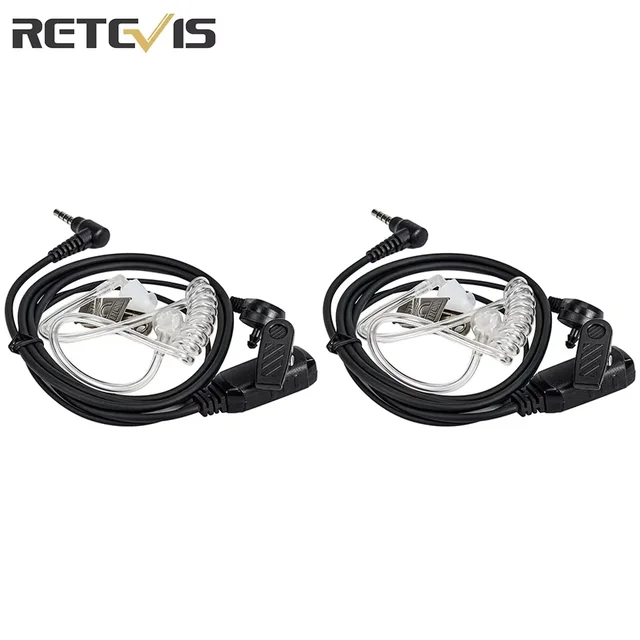 Retevis EAY001 Walkie Talkie Air Tube Earpiece PTT 3.5mm Single needle Radio Earphones for Retevis RB19 RB619 RT622P B3S B63S