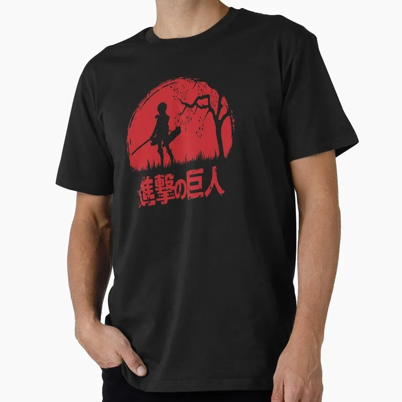 Eren Attack on Titan Anime Gift T shirt 1203 Short Sleeve Graphic Clothes All size tops S-6XL Shingeki no kyojin tee