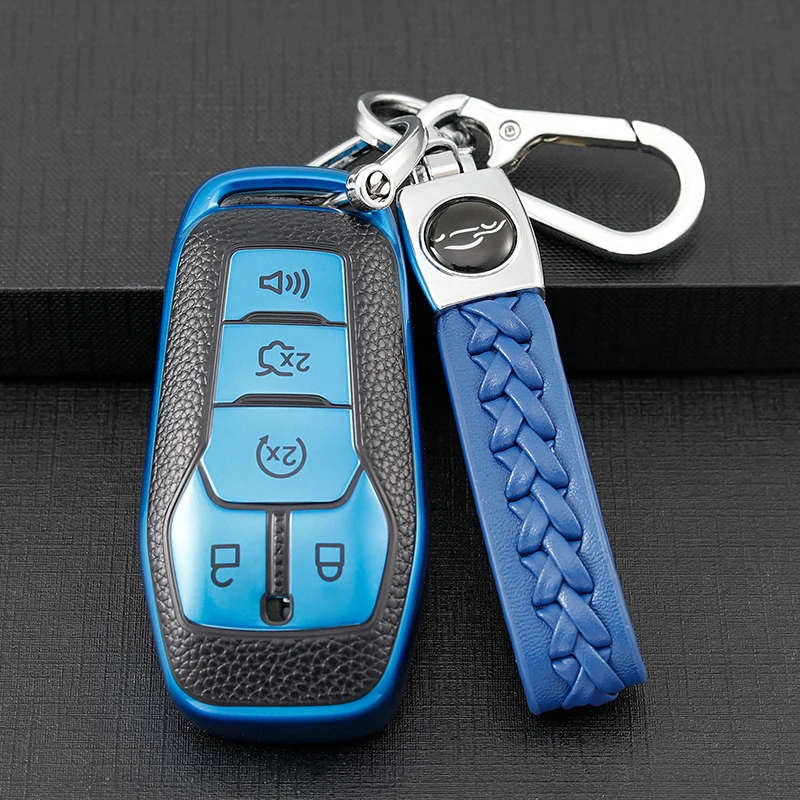 For Ford F150 Fusion Explorer Mustang Lincoln MKZ MKC 2017 Ford Explorer 5Buttons TPU Car Key Case Cover Holder Shell Fob Holder