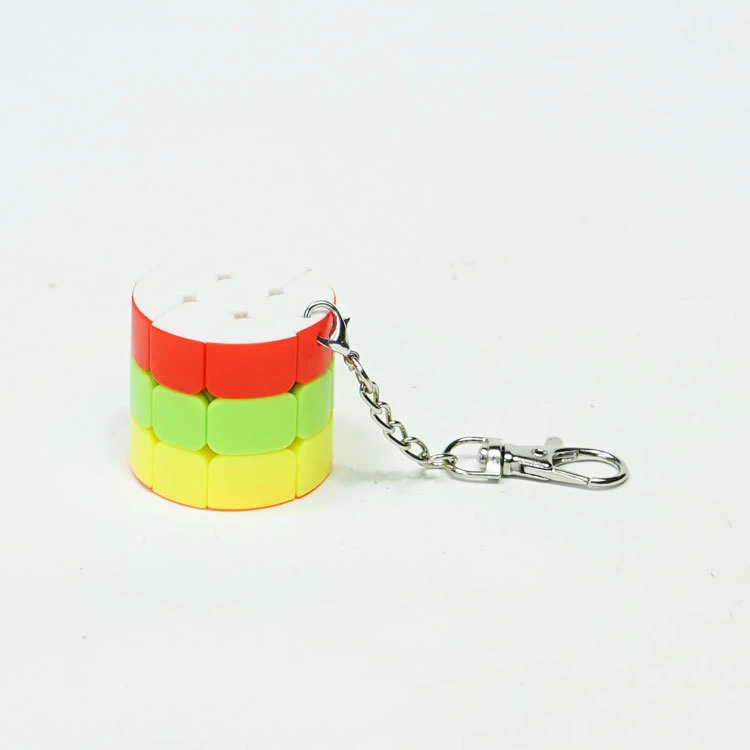 Mini Small Three-step Cylindrical Cube Keychain Pendant Creative Fun Cylindrical Cube Fingertip Toy Kids Best Birthday Gift Toys