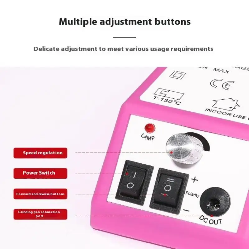 Draagbare nagelboormachine Elektrische manicure nagelpolijstkopset voor gellak Professionele manicure gereedschap Salonuitrusting