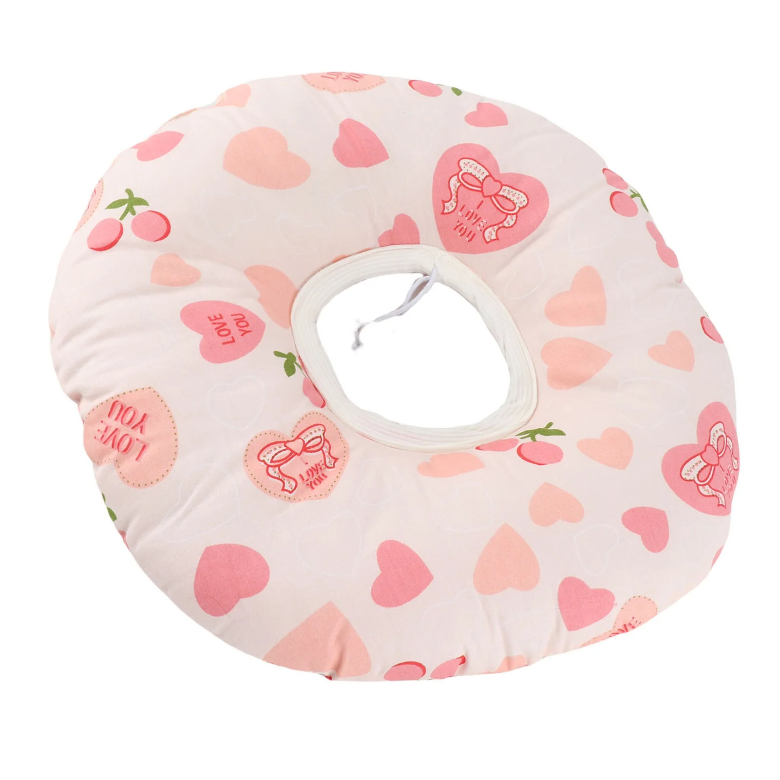 Ear Piercing Pillow for Side Sleepers Donut with Hole Cotton Ear Guard Pillow 12.6 Inch