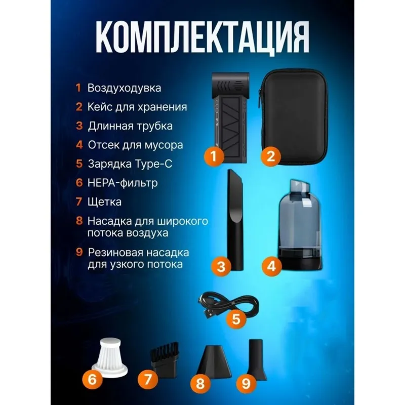 

LLCS-Cordless Leaf Blower Vacuum / Mini Portable Air Blower - Powerful, Lightweight, 2-In-1 Function For Home Garden Car
