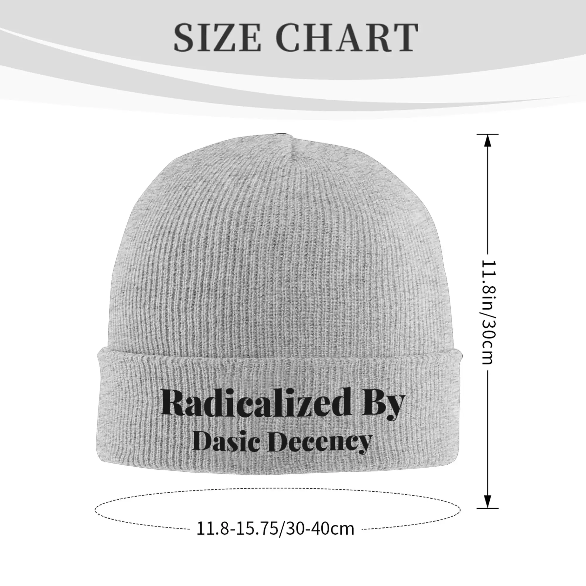 Radicalized by Basic Decency Justice Movement Meme Knit Hat Beanie Winter Hat Warm Acrylic  Color  Cap for Men Women Gift,