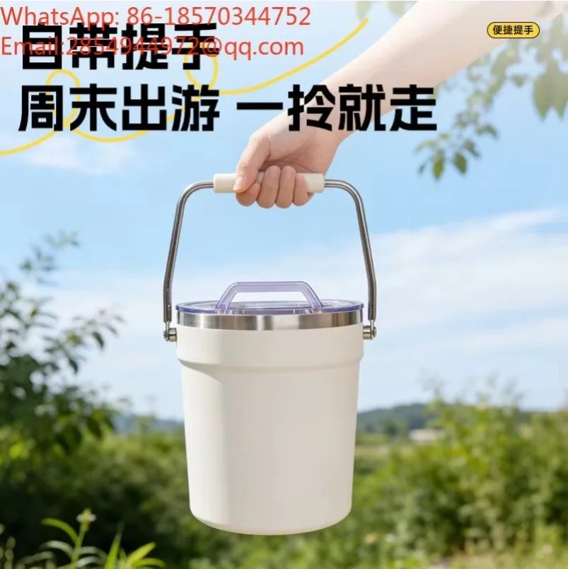 2027   Portable Insulated Ice Bucket, Large Capacity Refrigerated Insulated Bucket, Picnic Wine and Food Preservation Equipment