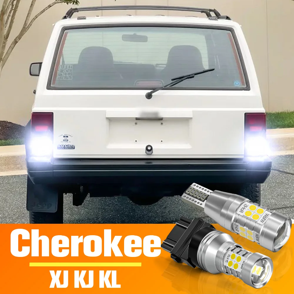 2szt Światło cofania LED do Jeep Cherokee XJ KJ KL Akcesoria Żarówka 1984-2007 2014 2015 2016 2017 2018 2019 Lampa cofania