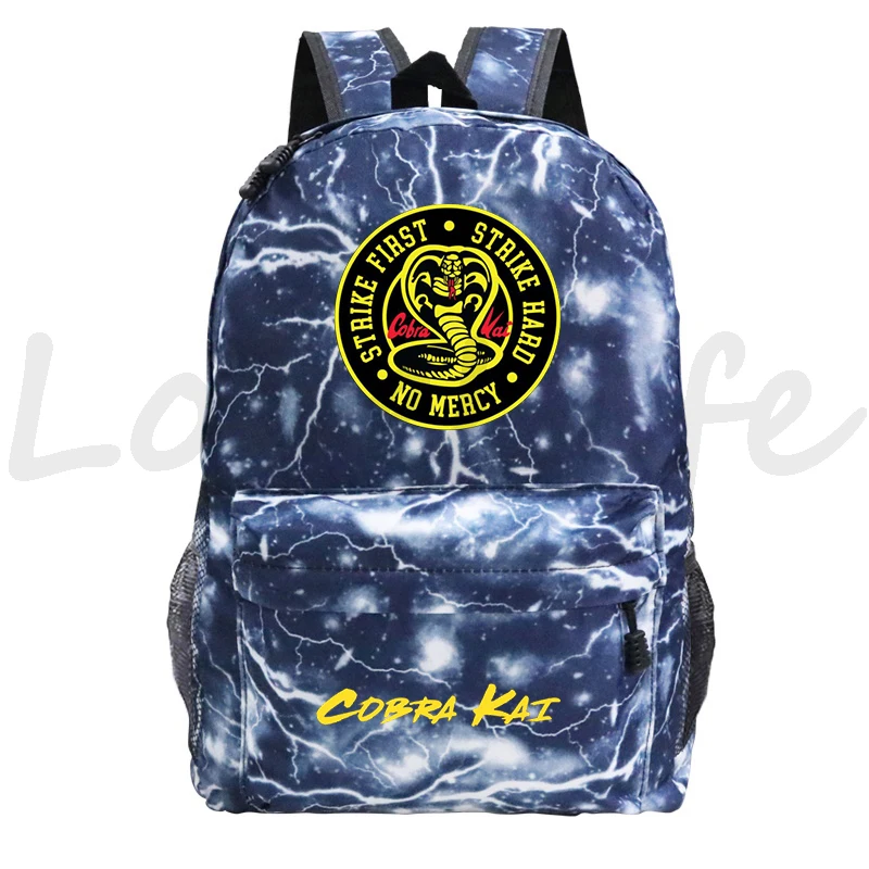 Mochila con estampado de Cobra Kai para niños, mochilas escolares ligeras de gran capacidad, bolsa de libros para estudiantes de escuela primaria, mochila informal para niños