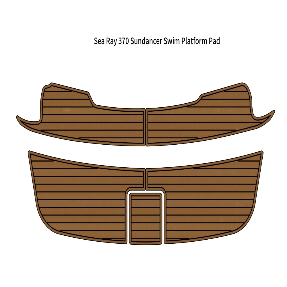 

Sea Ray 370 Sundancer Swim Platform Pad Boat EVA Foam Faux Teak Deck Floor Mat