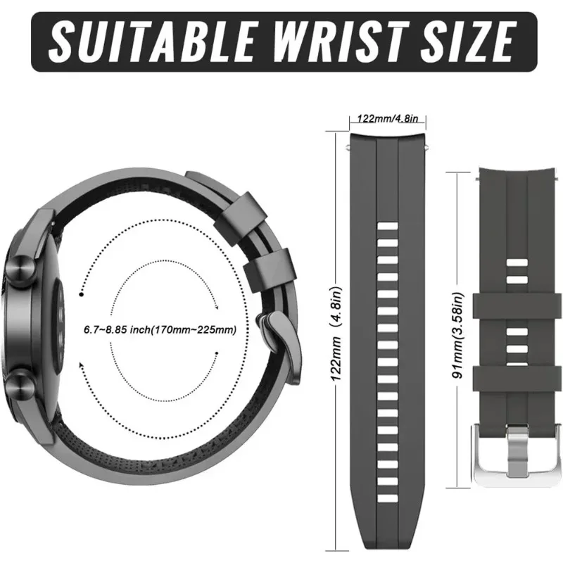 Soft Silicone Strap For Amazfit Active 2 Cheetah Pro/Round Sports Breathable Wristband For Amazfit Balance 2/GTS-GTR 4 3/Bip 6 5