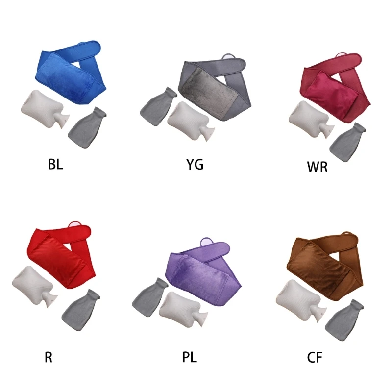 

Hot Water Bottle,PVC Warm Water Bag Soft Plush Hand and Waist Cover,Hot Water for Body Pain Relief Menstrual Crmps