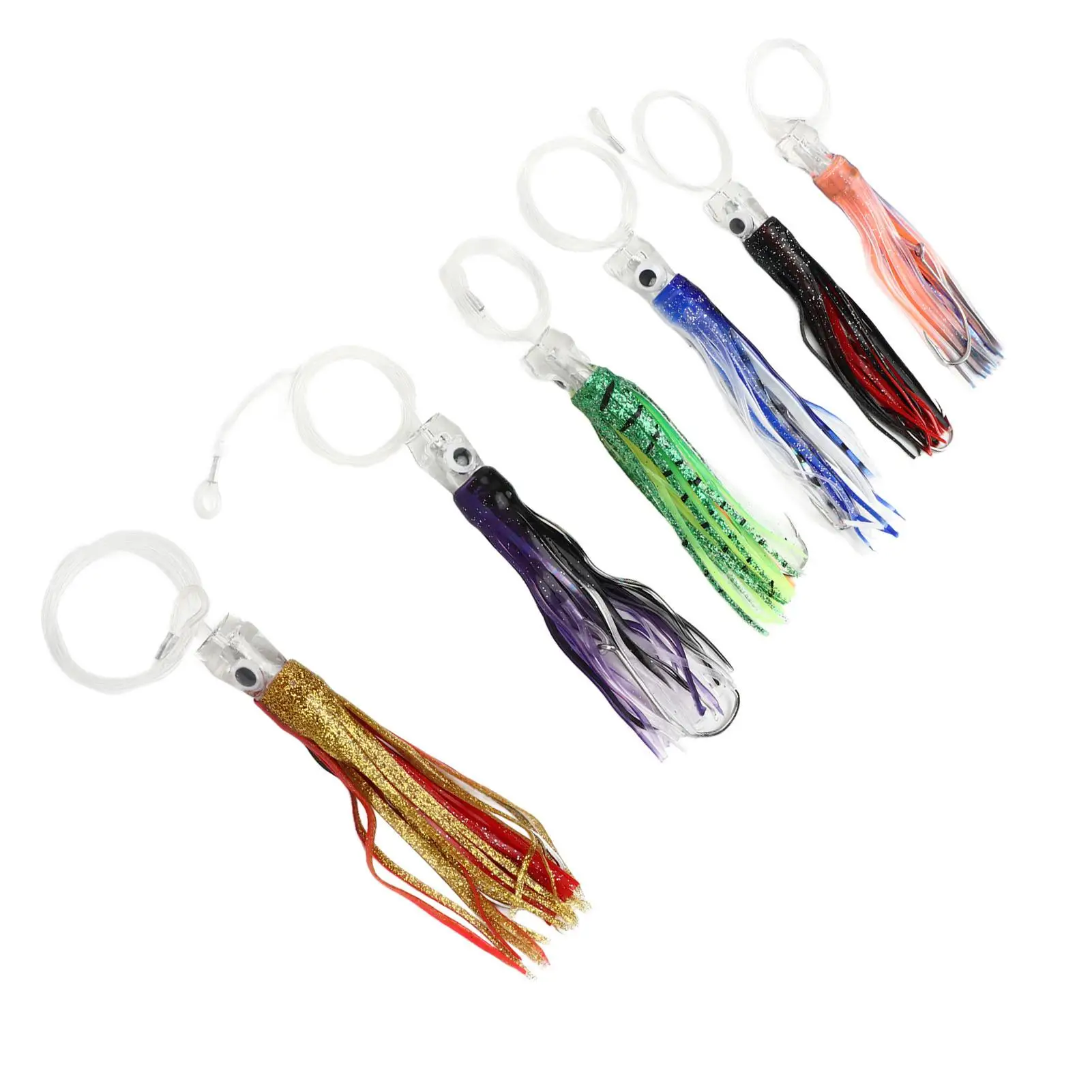 25cm Multi-Color Saltwater for trolling Lure with Barbed Hook - Rust-Proof PVC Fishing Accessory