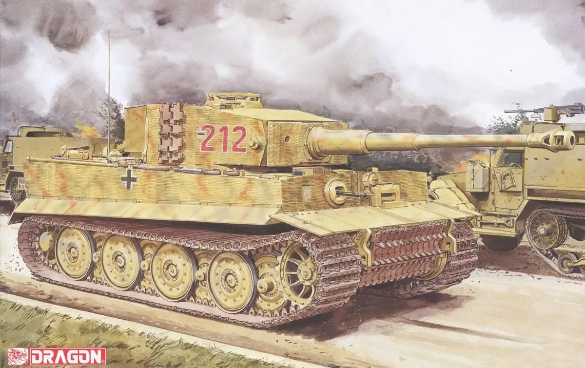 DRAGON 6947 1/35 Scale Pz.Kpfw.VI Ausf.E Tiger I Late Production Normandy 1944 w/Zimmerit Model Kit