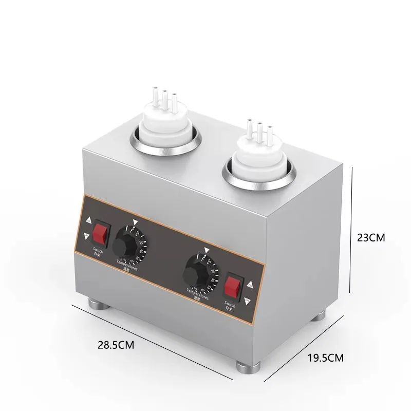 Commercial Bottle Sauce Warmer Incu-bator Chocolate Cheese Jam Thermostat 3 Grid Heater Filling Machine