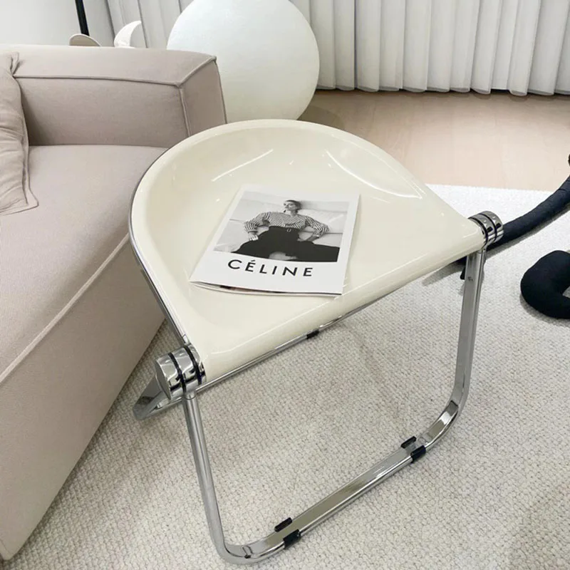 Folding Acrylic Makeup Chair Accent Vanity Stools Bedroom Dining Chairs Dresser Minimalist Design Home Furniture Cadeiras FYMC