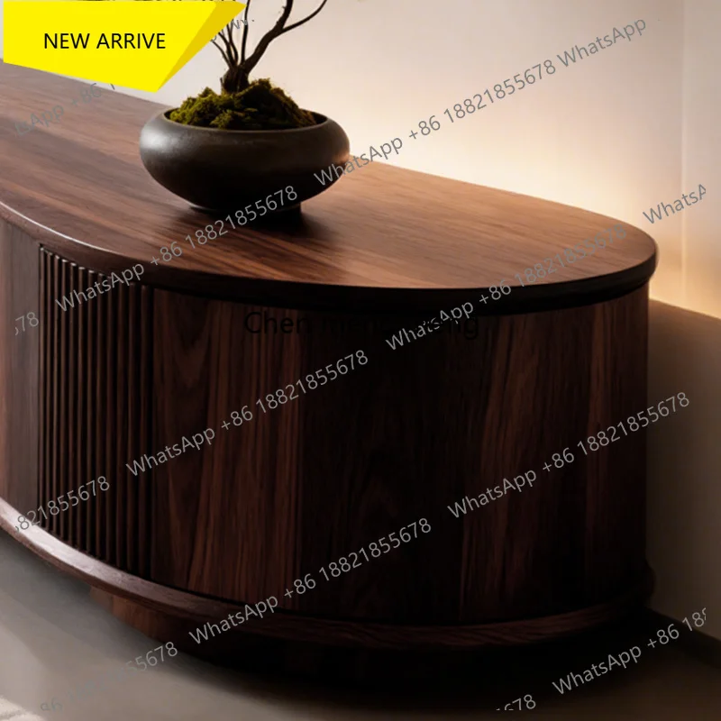 

M138 Высококачественное черное ореховое дерево, подходит для различных размеров дома, напольный развлекательный шкаф для хранения вещей