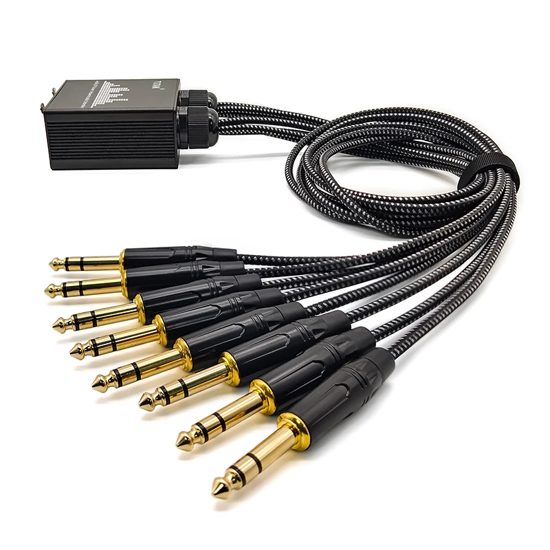 8 Channel Multi Network XLR Cable Extender Metal Housing DMX512 Network Signal Extender for Stage Sound Lighting Studio