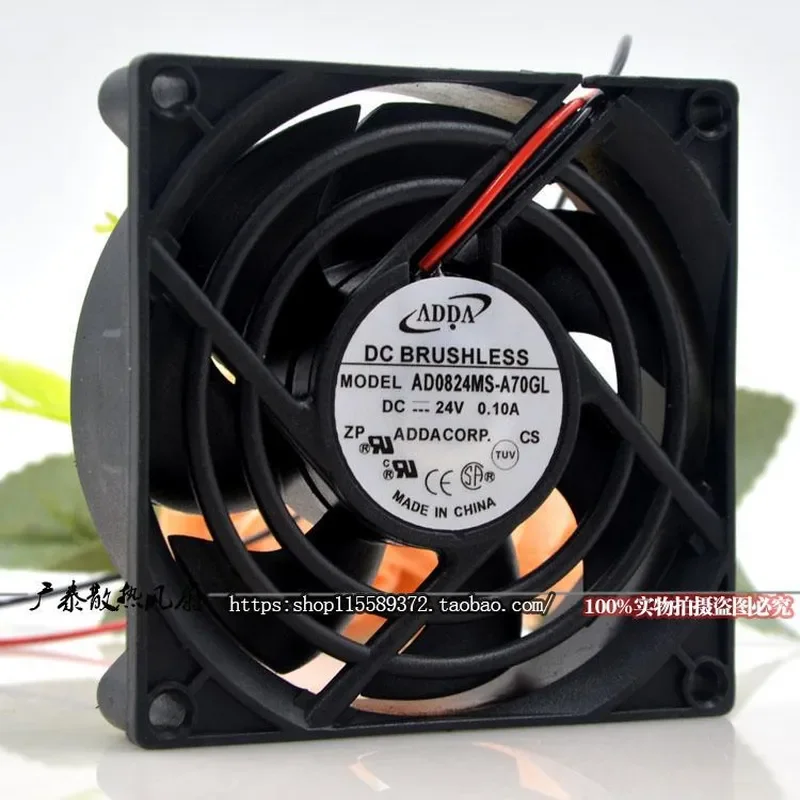 for ADDA AD0824MS-A70GL 24V 0.10A 80mm Oil Containing Reverse Blade Suction Fan 8cm