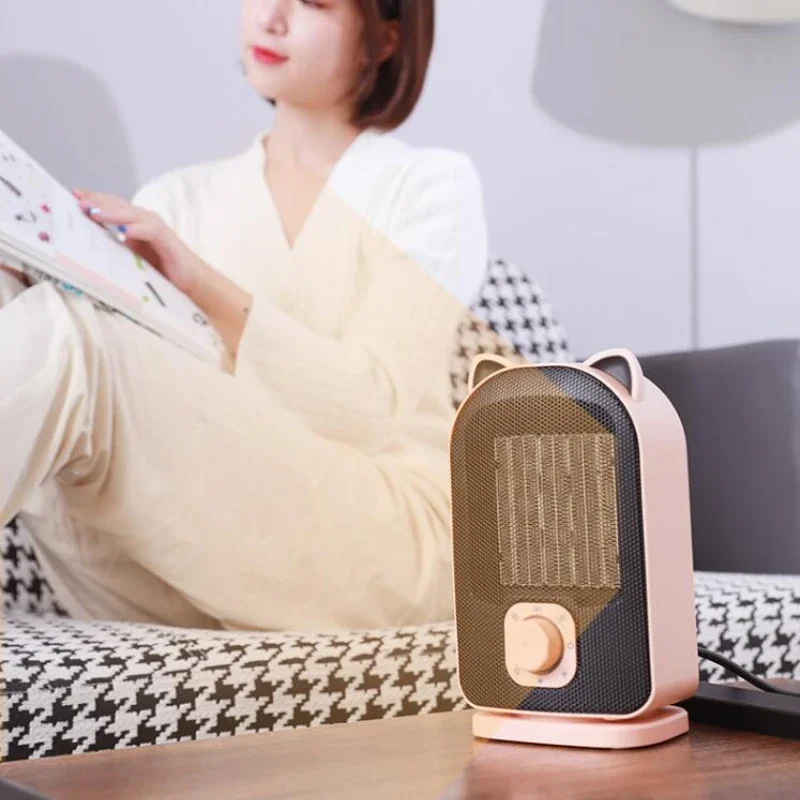 سطح المكتب المنزلي الصغير الكهربائية دفئا توفير الطاقة مكتب صغير غرفة نوم الحرارة السريعة سخانات المنزل السيراميك التدفئة سخان الحمام