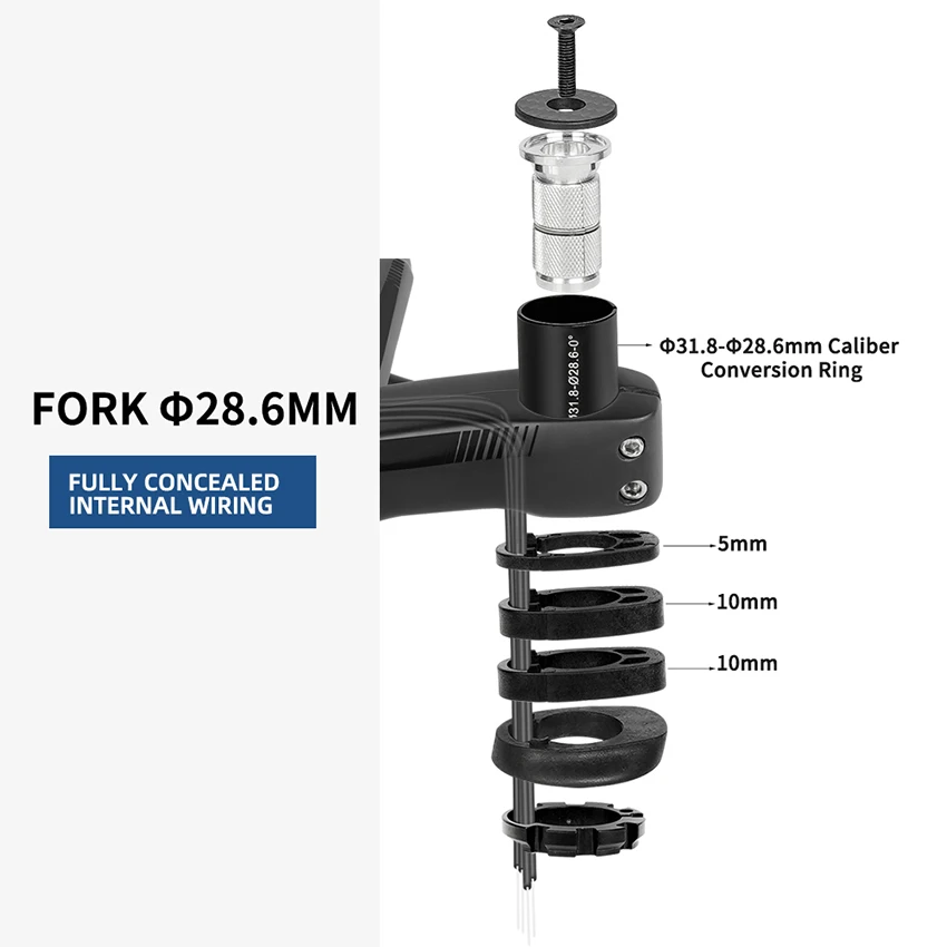 T1000 Carbon Handle Bar Di2 Matte Black Compatible with 31.8mm OD2  Fully Internal Routing 28.6 Carbon Integrated Handlebar Road