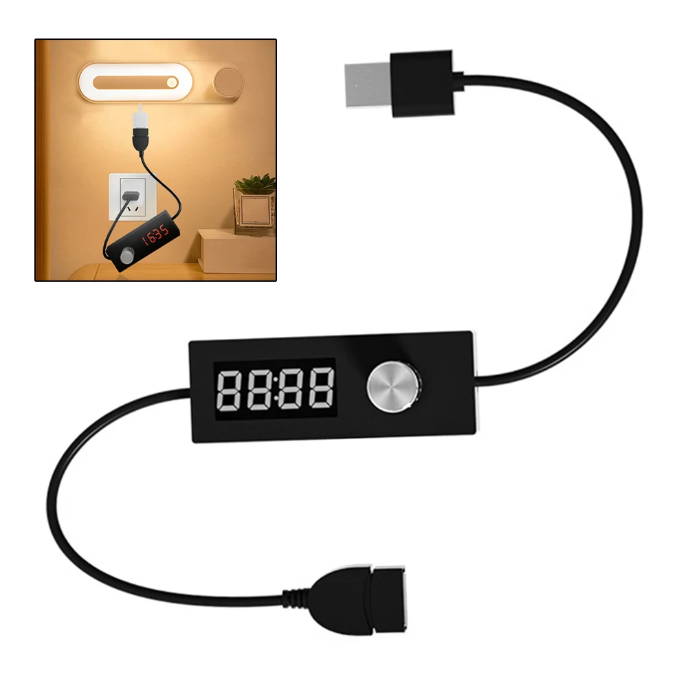 Digital USB Timer Switch Cable Adjustable Power Off Controller For Fish Tank Aquarium And Home Office Automation Electronics