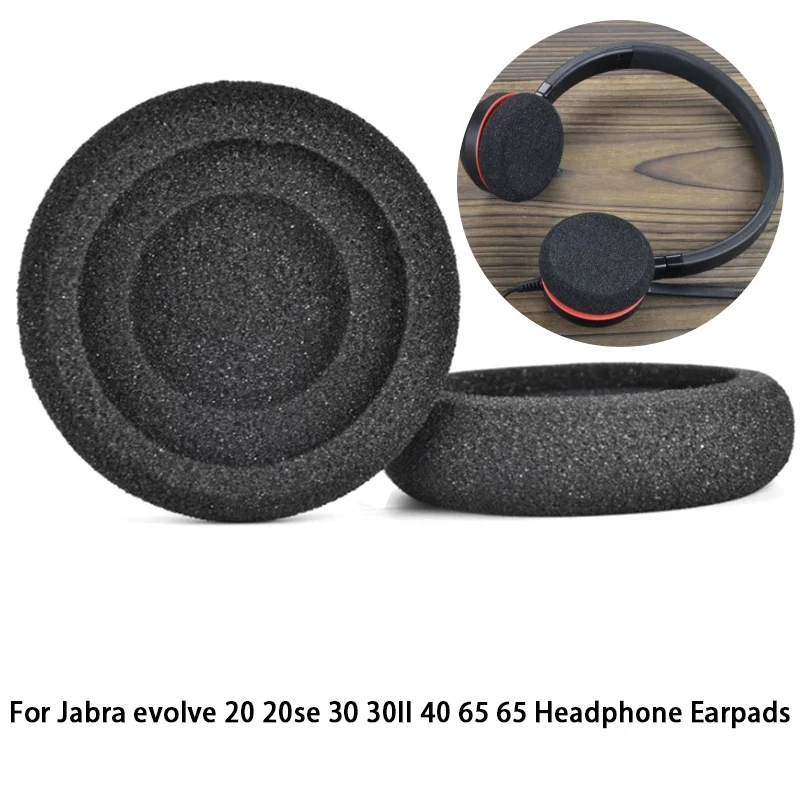 Coussinets d'oreille en mousse souple, coussinets d'oreille de remplacement pour écouteurs Jabra évolue 20 20se, housse en éponge à haute élasticité