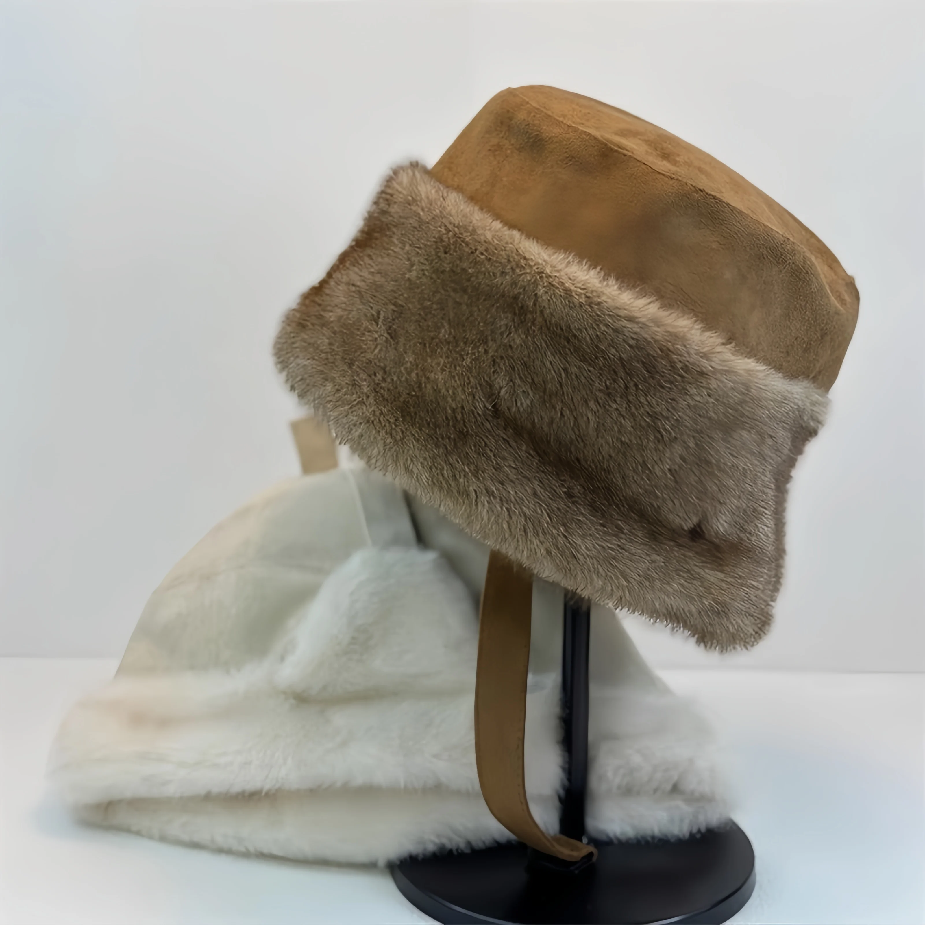 

Thickened Retro Mongolian Cap Autumn Winter Outdoor Warm One Hat Multi-Wear Head Scarf Suede Velvet Ear Protection