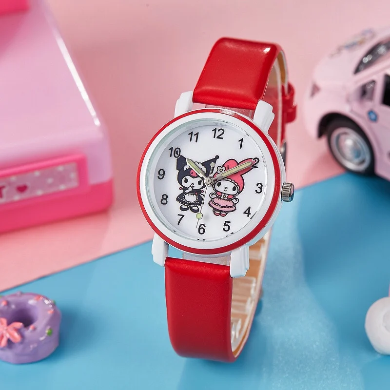 ساعة سانريو كارتون للأطفال كورومي سينامورول كوارتز لطيفة كاجوال مقاومة للماء هدية عيد ميلاد للنساء والفتيات والأطفال #4