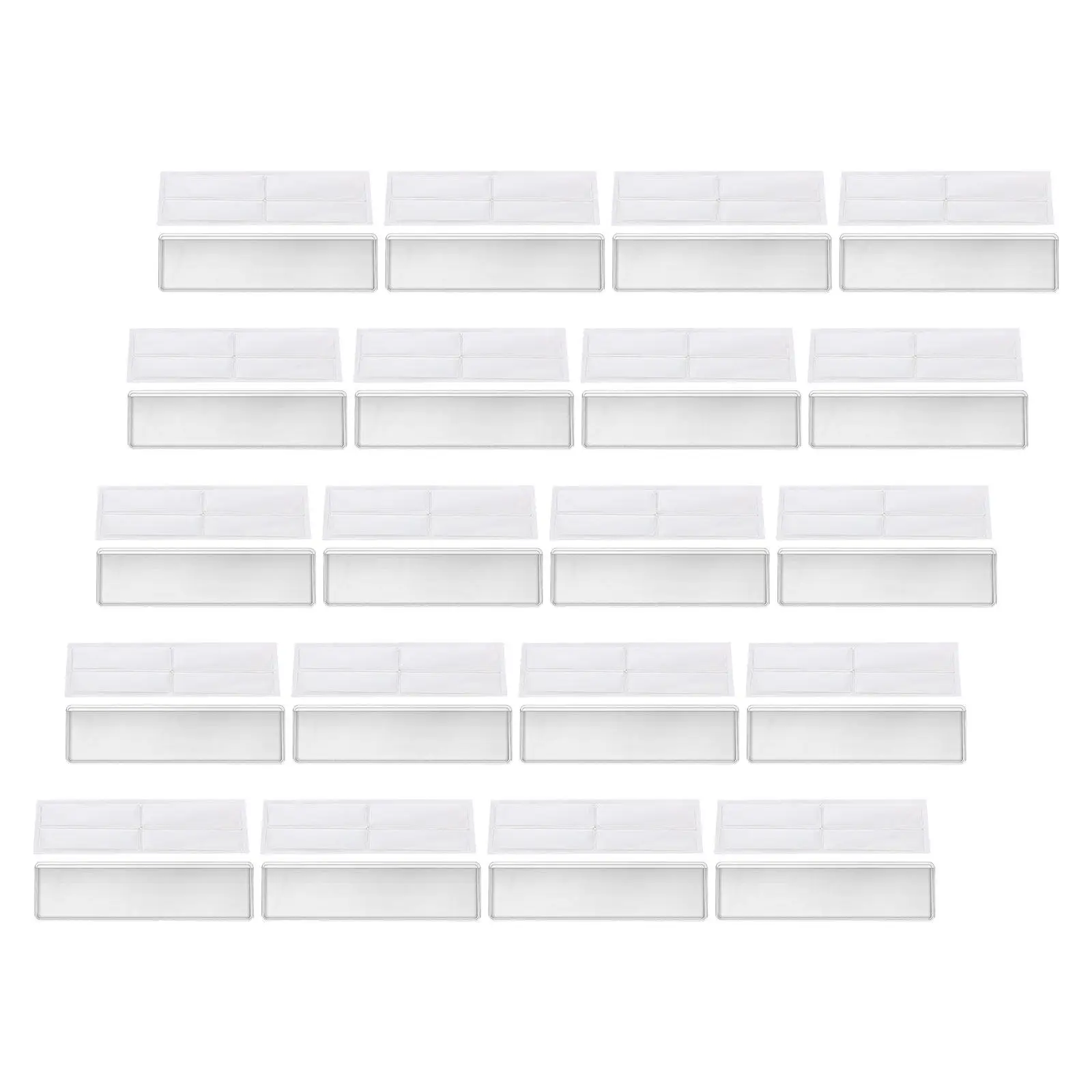 24Sets Transparent Label Holders Adhesive Clear Shelf Tags Self Adhesive Price Tag Holders for Retail Supermarket Shelf Display