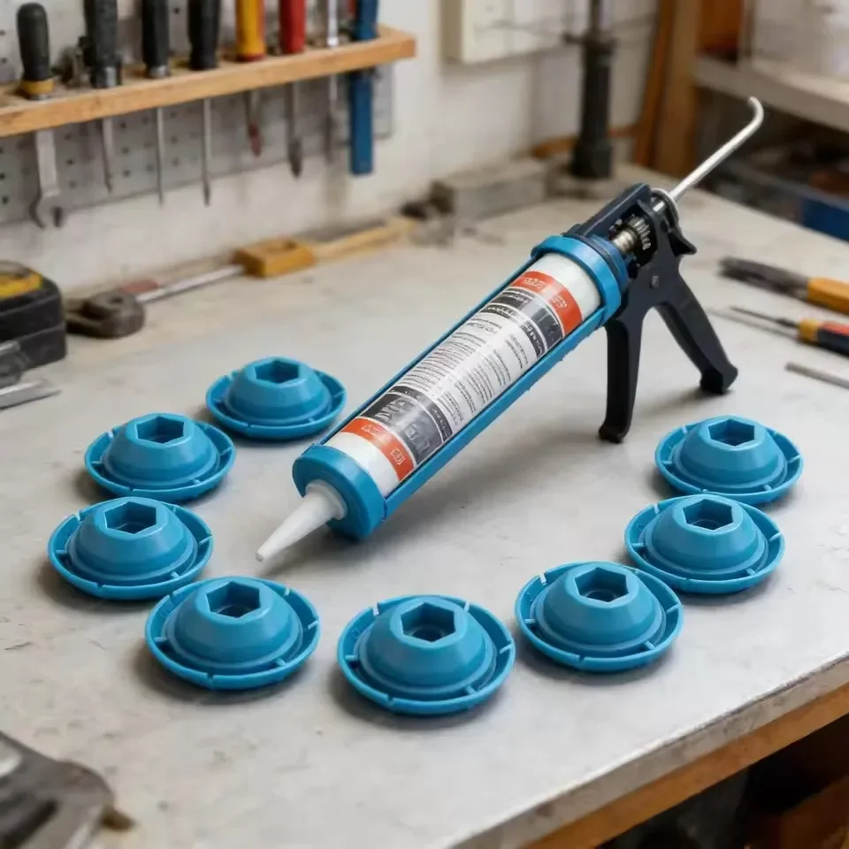 10pcs Reinforced and durable Caulk Machine Pusher,Quick Release Plunger,Replacement Sealant Helper 50mm glue gun push plate