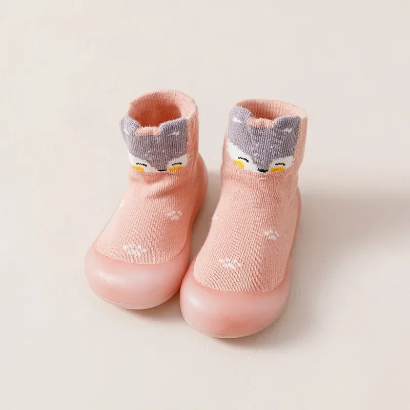 Calcetines transpirables de fondo suave para bebé, zapatos para niños de 1 a 3 años, bonitos calcetines a media pantorrilla con dibujos animados para primavera y otoño