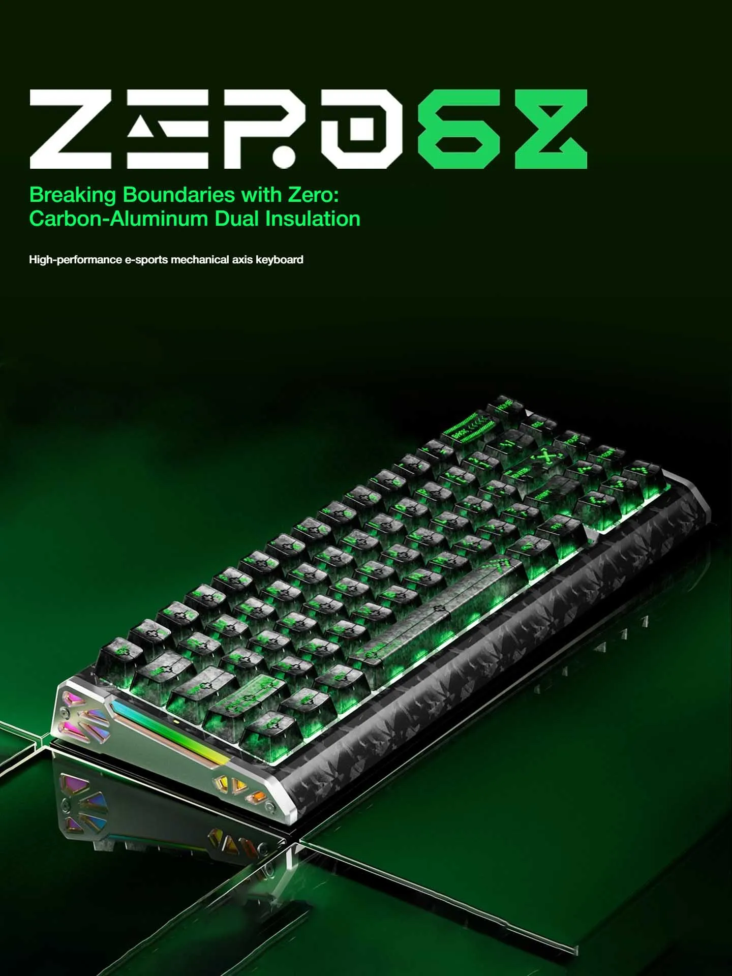 XINMENG ZERO68 Magnetic Gaming Mechanical Keyboard Carbon Fiber