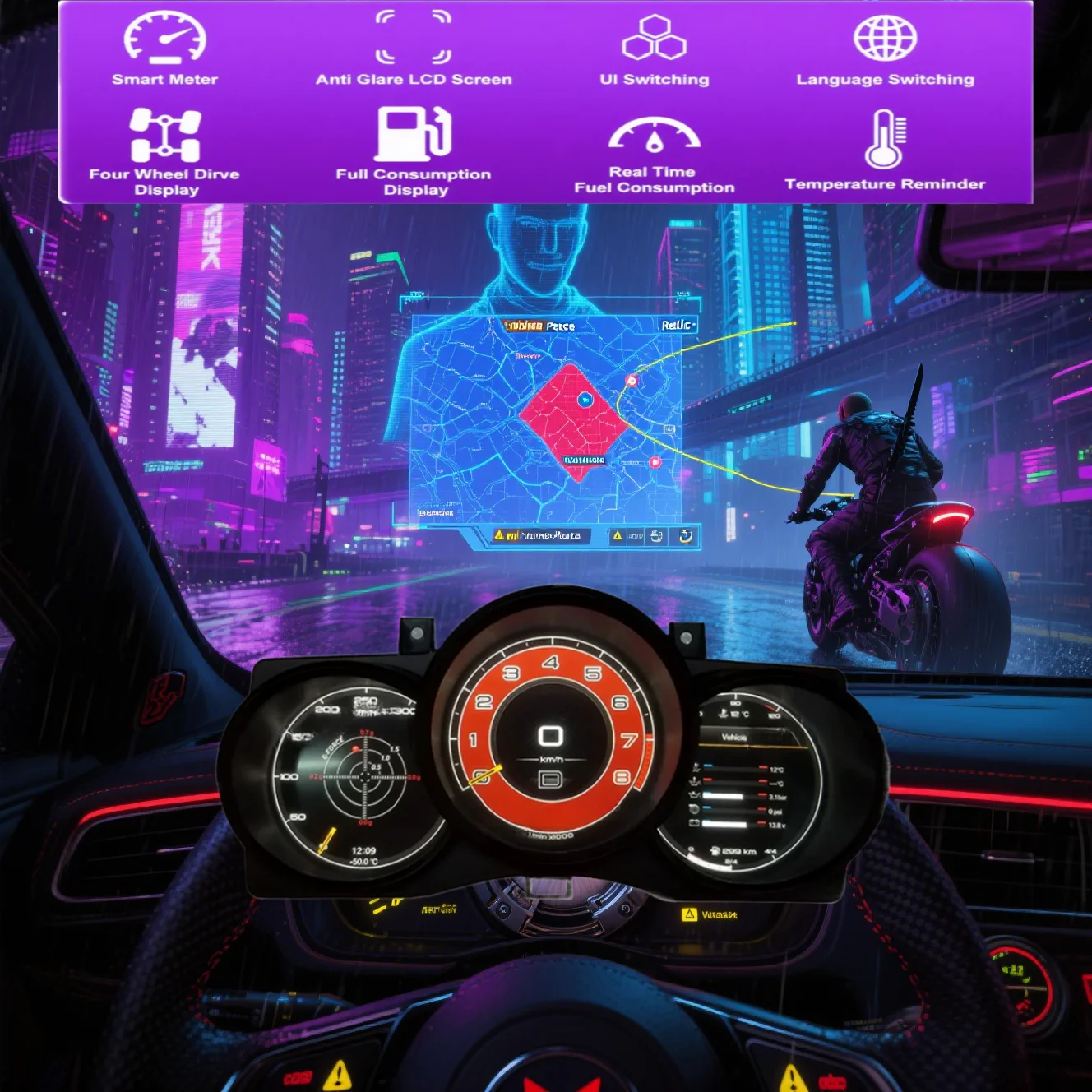 

12.3Inch LCD Digital Instrument Cluster For Porsche Boxster 2016-2022 Macan 2015-2023 Car Dashboard Meter Speedometer Odometer