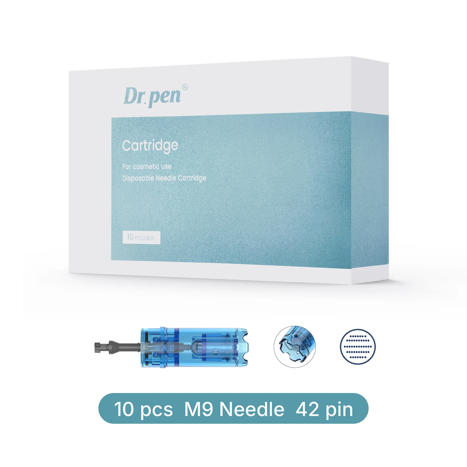 Dr.pen M9 Cartridge-naalden: 18/36/42/Ronde Nano Anti-Terugstroom Bajonetkoppen met Chip-gestuurde, Instelbare Naaldlengte