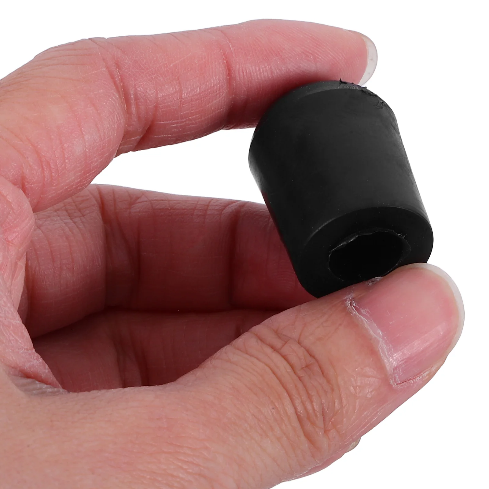 

2 Pcs Bass Tail Post Anti-slip Pad Double Endpin Mini Caps Protective Black Rubber Protectors Tips