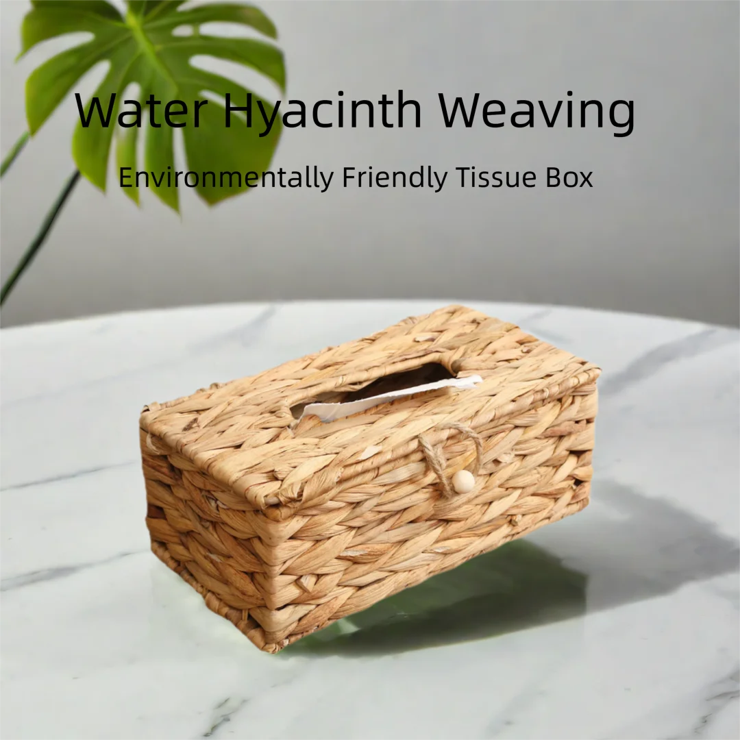 

Gourd grass woven tissue box, rattan, square, living room table environmental protection, Tissue Boxes