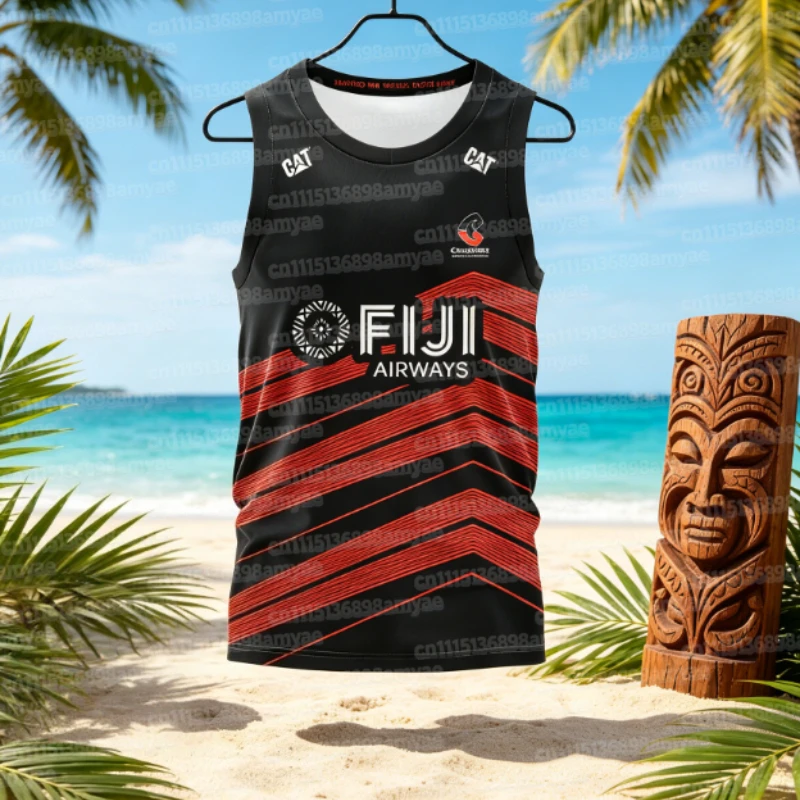2026 Fiji Rugby Sleeveless Training Tank Top Summer New Tank Top Breathable Quick Drying Sweatshirt Tank Top Family Match