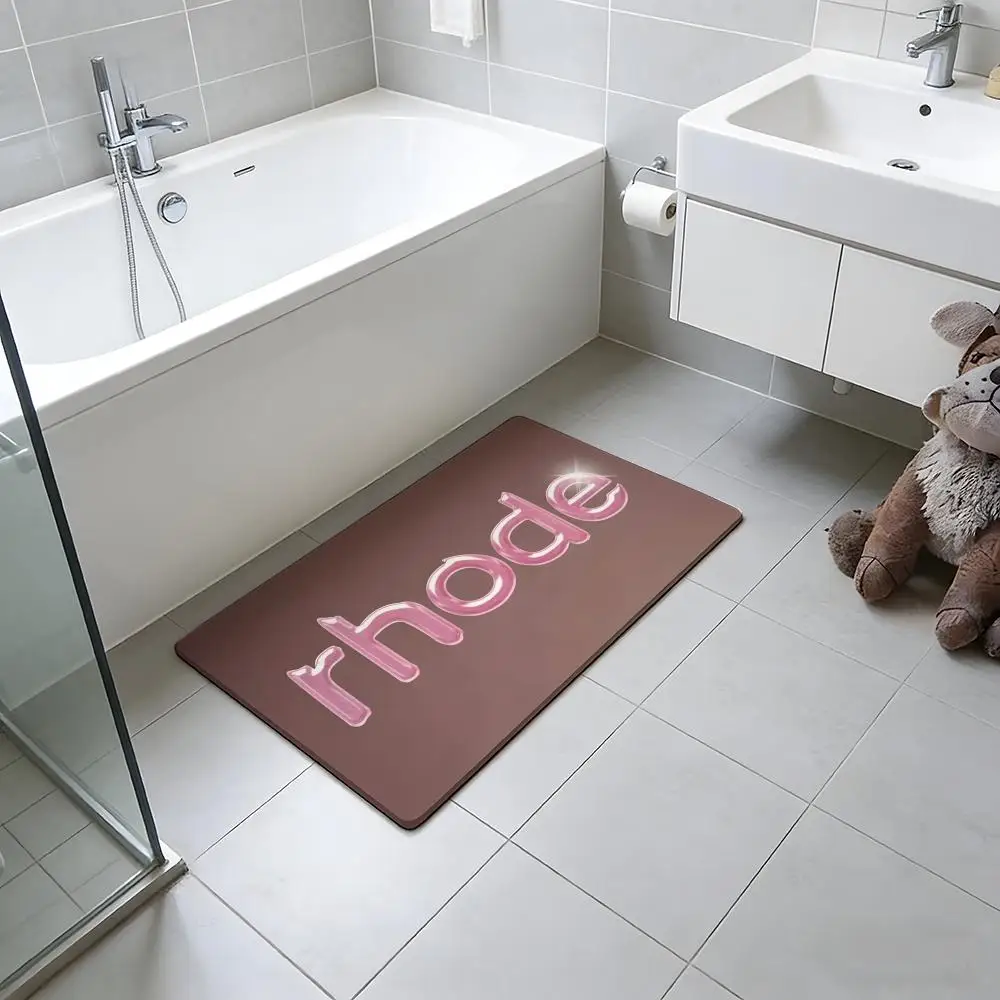 Affordable Luxury R-Rhode Floor Mat Absorbent Floor Mat Non-Slip Entrance Rug for Bathrooms Restrooms and Toilets