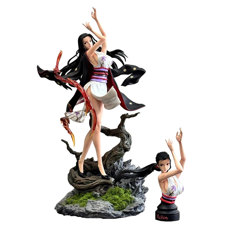 

One Piece Anime Figure Nico Robin Peripheral Statues Nicole Robin Son Of Devil Double Modeling Gk Hand Made Anime Ornaments Toy