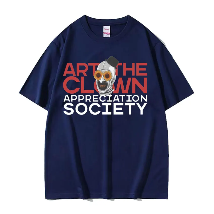 Art The Clown Appreciation Society Tee Shirt Funny Meme T Shirt Men Women Harajuku Y2k Oversized 100% Cotton T-shirt Streetwear