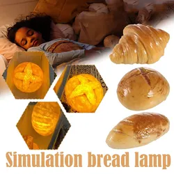 Creative LED Croissant Light Simulation Bread Lights Bread Store Baking Room Decor Lamp Home Decoration For Christmas Kids Gift