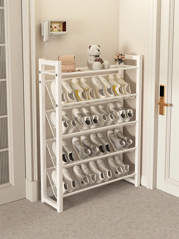 TLL Ultra-Thin Shoe Rack Household Space-Saving Narrow White Simple  Cabinet Nordic Style