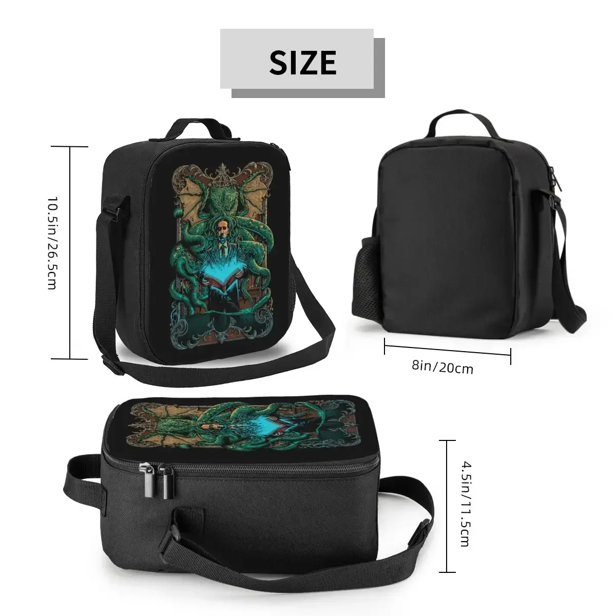 Custom Call Of Cthulhu Lunch Bag Women Cooler Warm Insulated Lunch Box for Kids School Children