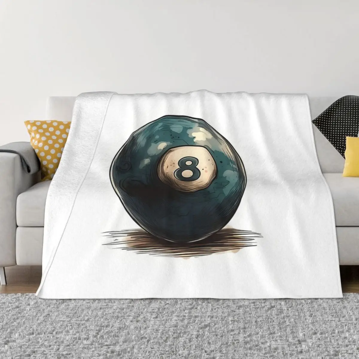 Billiards Cue Sport Pool Snooker Games Blankets 8 BALL Coral Fleece Plush Decoration Bedroom Bedding Couch Bedspread