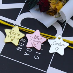 30/50/100pcs Personalized Engraved Gold Acrylic Mirror Star Tag Custom Couple Name Wedding Confetti Baby Shower Party Gift Decor